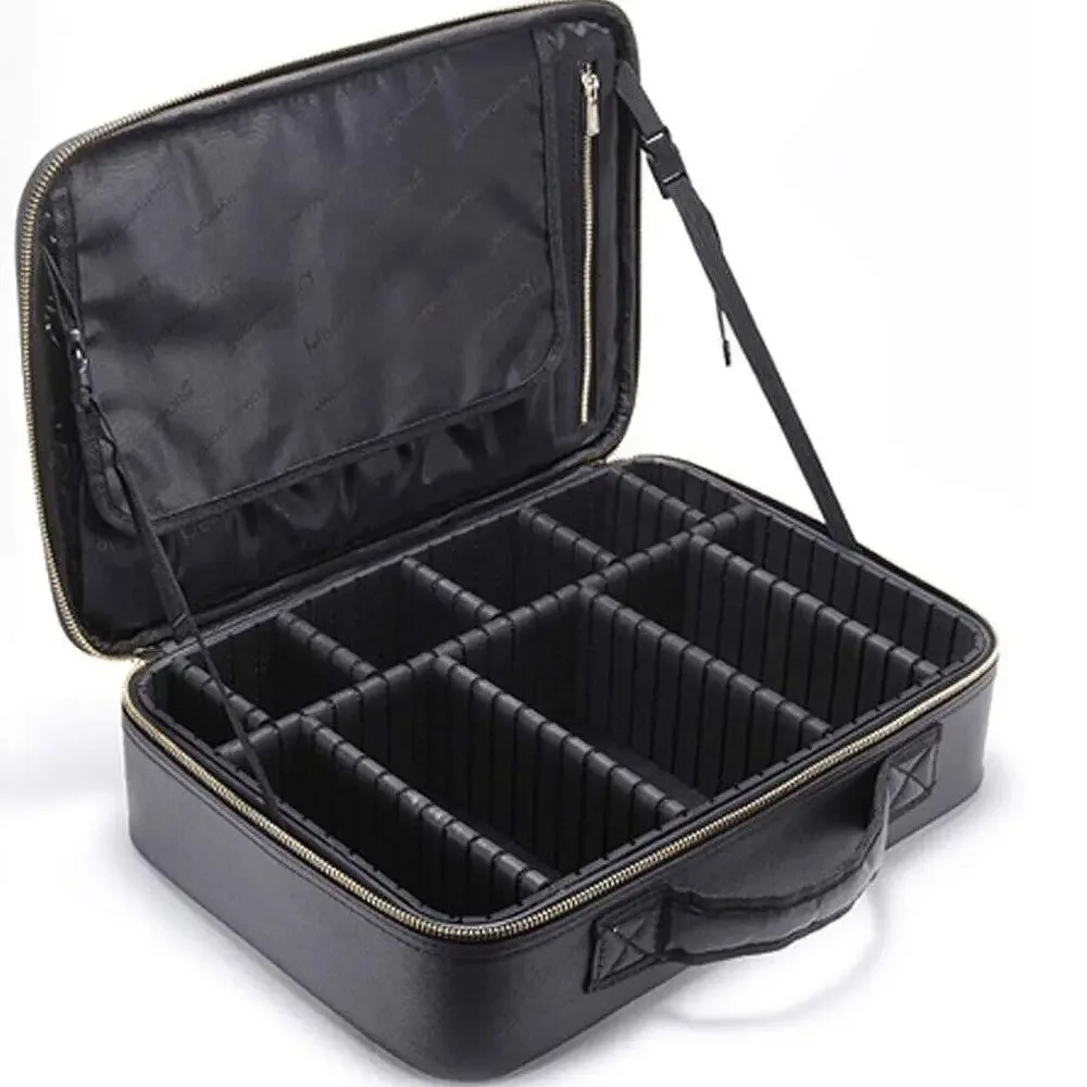 NEW ROWNYEON Makeup Bag Organizer Cosmetic Train Case Travel Case Portable